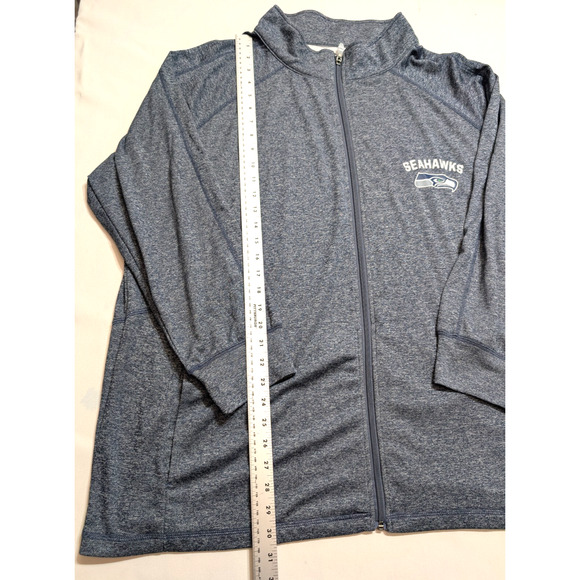 Majestic NFL Seattle Seahawks Men's Full Zip Long Sleeve Jacket Men's Size 3x - Picture 4 of 8